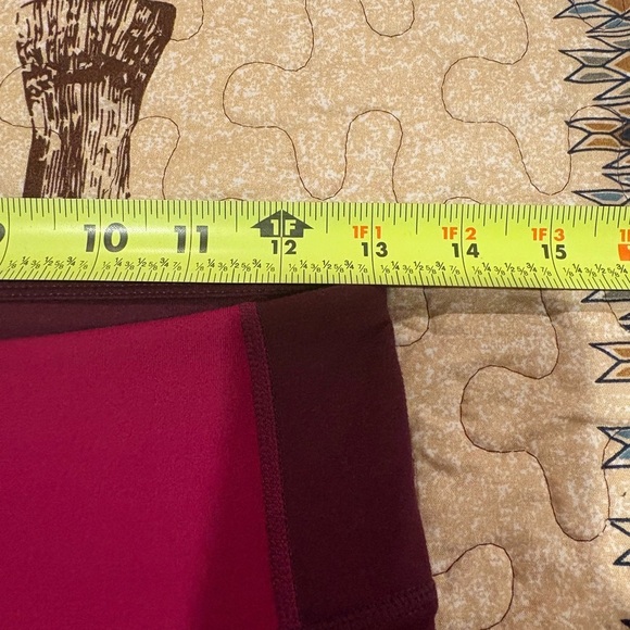Fabletics Powerhold Pink Maroon Burgundy Cropped Athletic women’s leggings - Picture 7 of 12